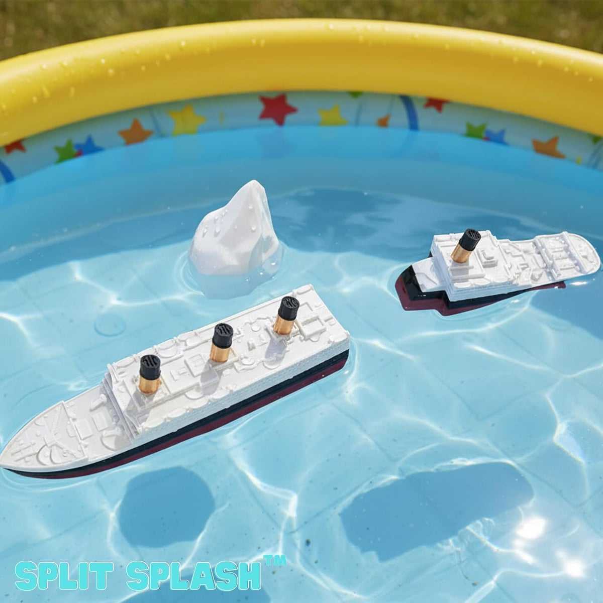 SplitSplash™ Realistic Split in half Titanic Bath Toy and Pool Toy - Titanic Toy, Titanic Ship, Titanic Cake Topper, Historically Accurate Breakable Titanic Boat, Titanic Replica