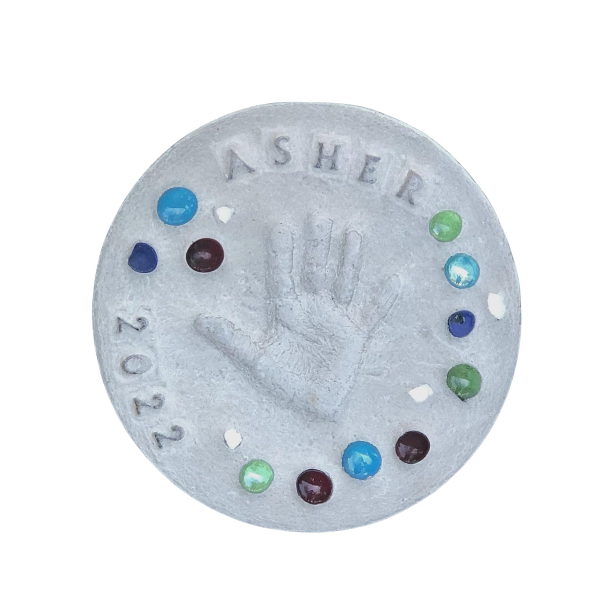 Large DIY Stepping Stone Kit, Handprint Stepping Stone, Mother's Day Gift, Footprint Stepping Stone (10 Inch)