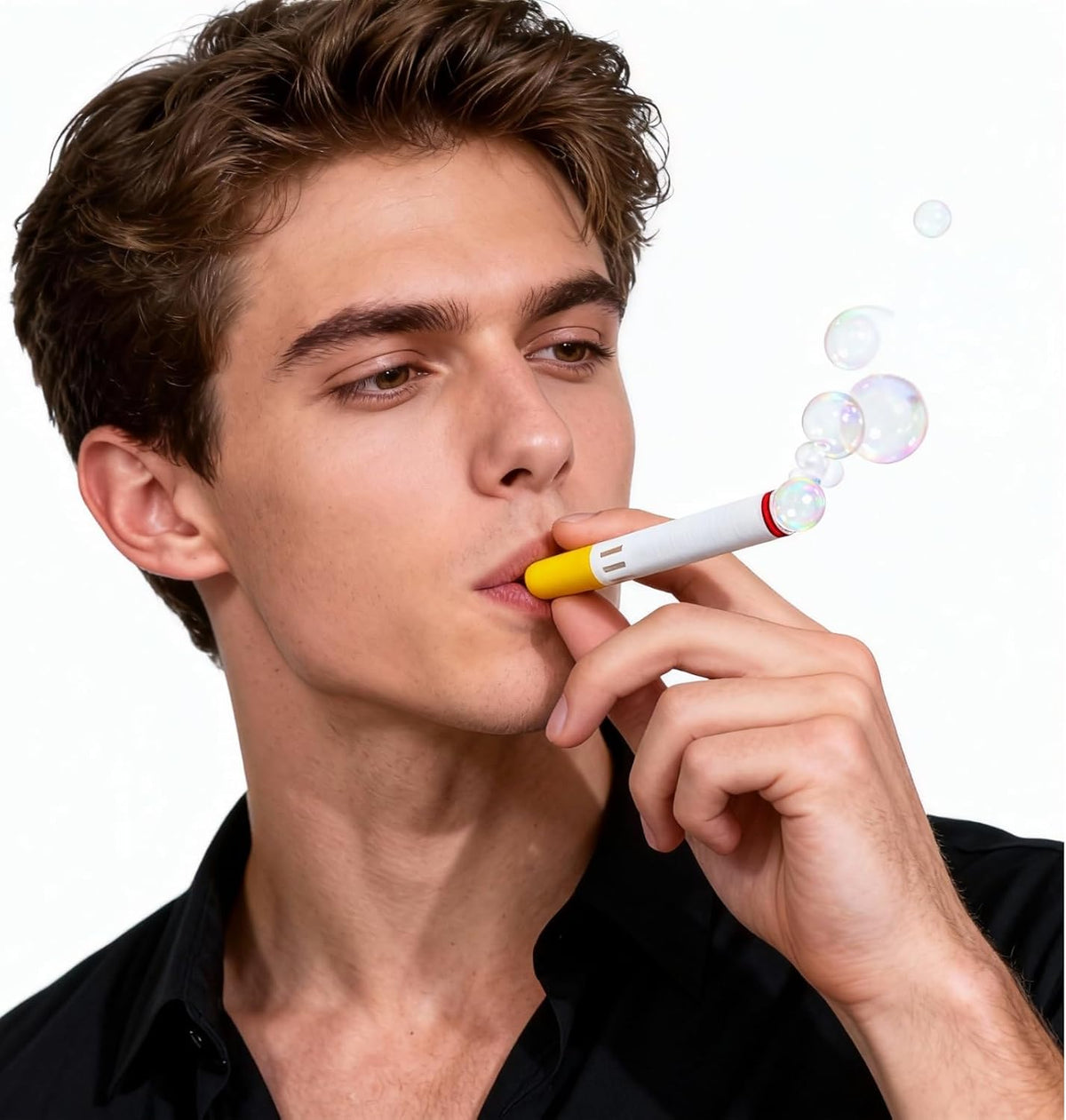 5PCS Bubble Cigarette Toy, Fake Cigarette Bubble Blower Sticks, Mini Bubble Blowing Set with Cigarette Case, Stress Relief Novelty Gifts for Parties, Birthdays & Festivals