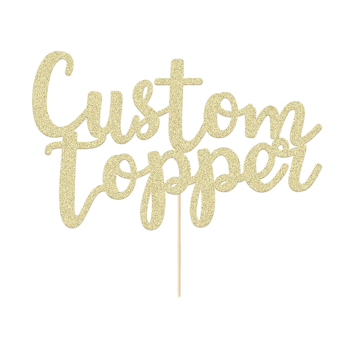 EDSG 30 Pack Bows Custom Cake Topper, Personalized Double Sided Glitter Cake Topper with Any Text Numbers, 11 Colours for Birthday Wedding Anniversary Graduation Baby Shower (with 30 Pcs Black Bow)