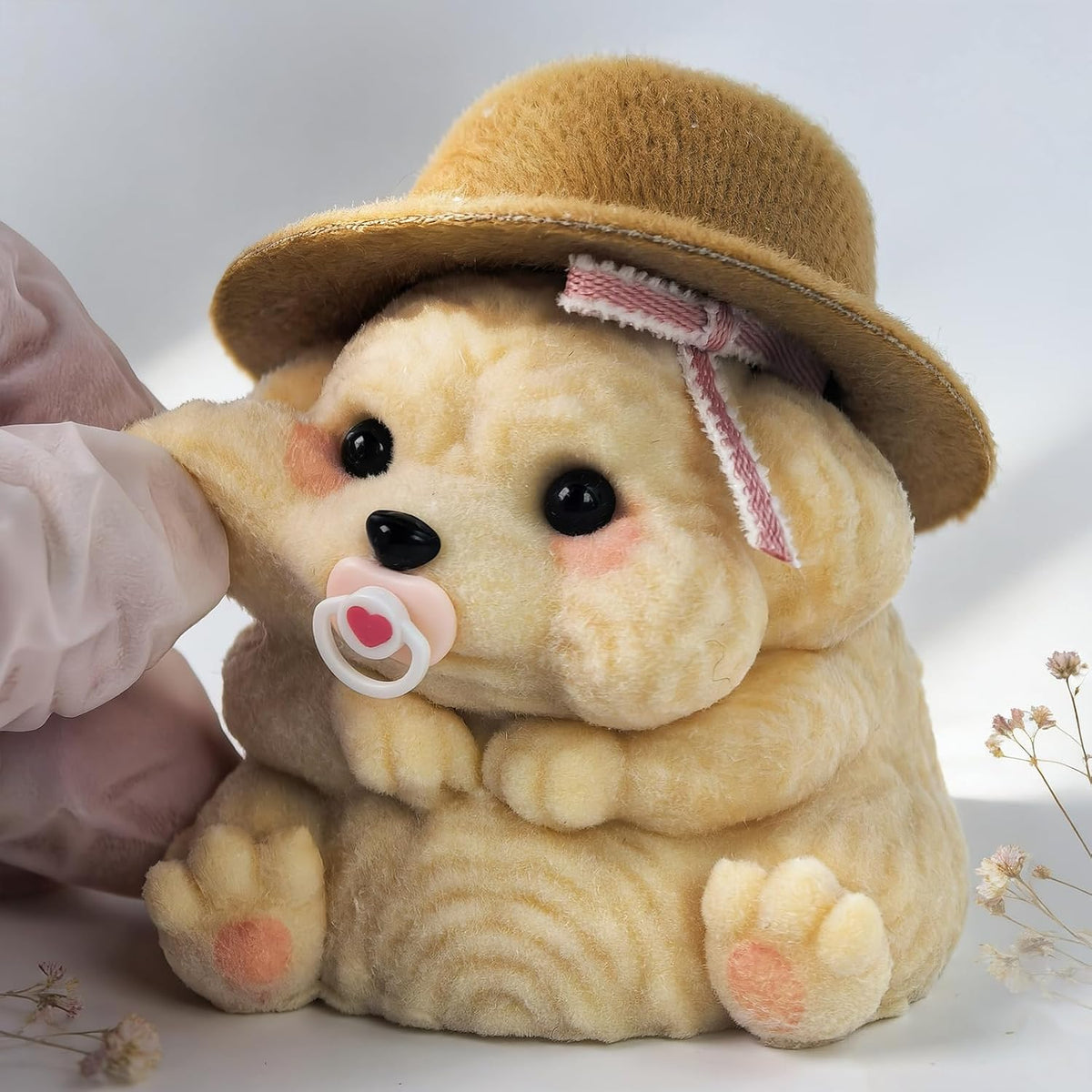 Handmade Taba Squishy Dog Baby Toy, Cute Squishy Stress Relief Fidget Toy