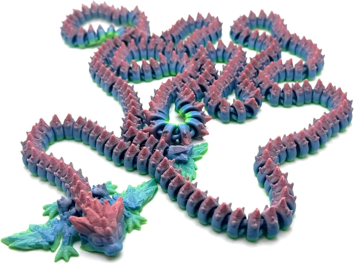 3D Printed Multi Color Giant Dragon 5'3" Long!