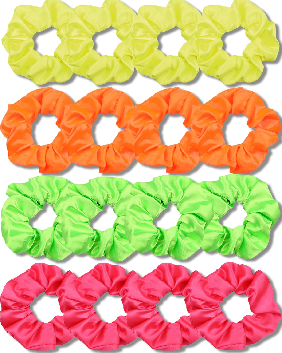 IVARYSS Satin Scrunchies for Women, Soft Than Silk for Hair, Fashion Ties and Bands for Thin | Thick Hair Styling, 16 Pack (Neutral Color)
