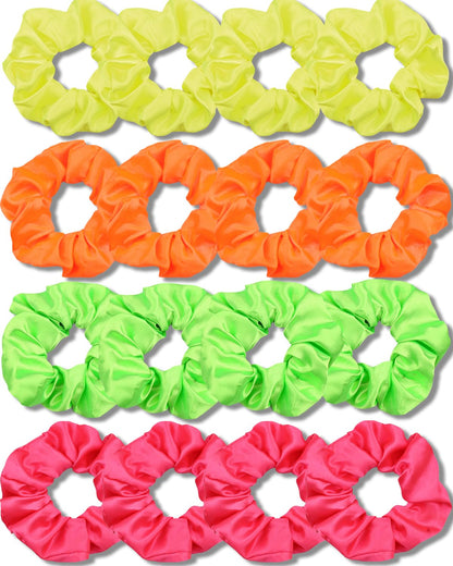 IVARYSS Satin Scrunchies for Women, Soft Than Silk for Hair, Fashion Ties and Bands for Thin | Thick Hair Styling, 16 Pack (Neutral Color)