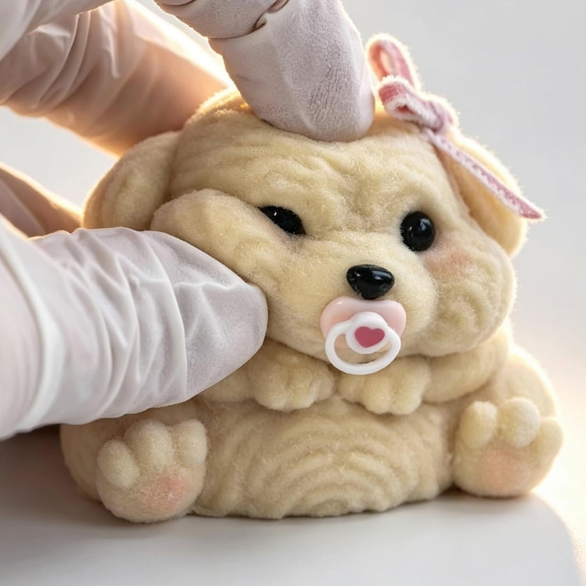 Handmade Taba Squishy Dog Baby Toy, Cute Squishy Stress Relief Fidget Toy