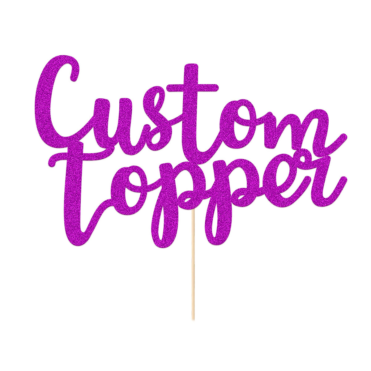 EDSG 30 Pack Bows Custom Cake Topper, Personalized Double Sided Glitter Cake Topper with Any Text Numbers, 11 Colours for Birthday Wedding Anniversary Graduation Baby Shower (with 30 Pcs Black Bow)