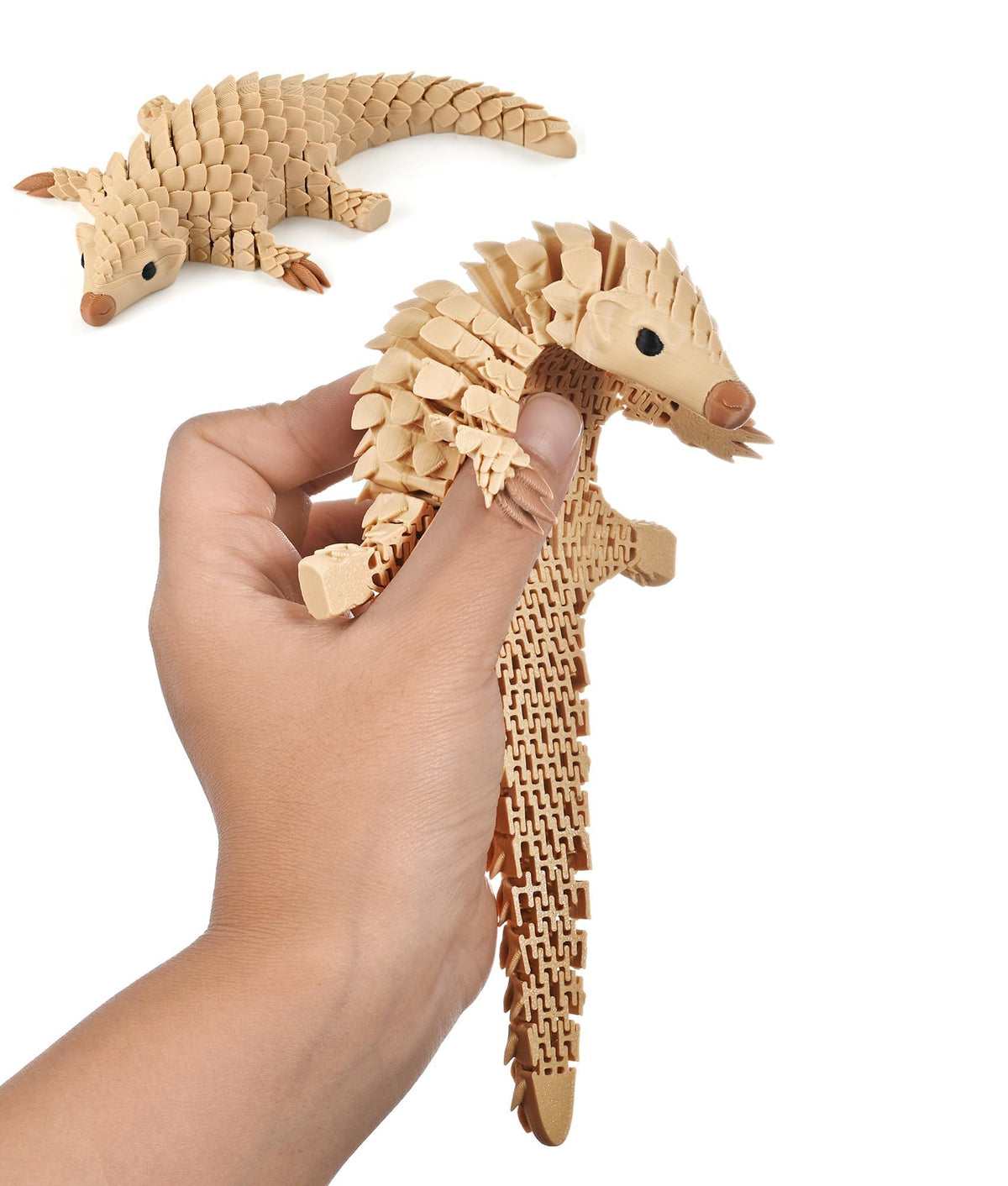 GemmiCho 3D Printed Animals, 7.68" Articulated Pangolin Toy, 3D Printed Toys for Stress Relief, Animals Figurines Fidget Pangolin Toys for Boys Kids Teen 5-7 4-6 8-12