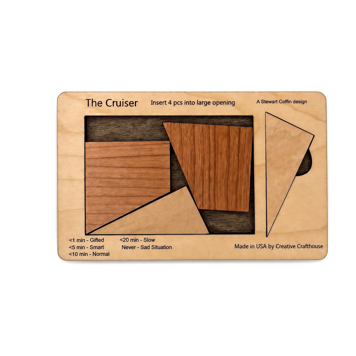 Creative Crafthouse Outback Puzzle, Stewart Coffin Wood Brain Teaser, Hard