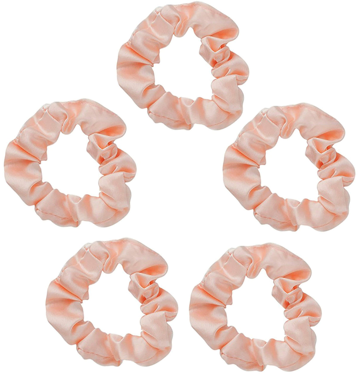 Kitsch Satin Scrunchies for Women | For All Hair Types Terracotta, 6pcs