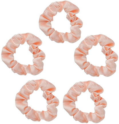 Lisa Frank x Kitsch Ruched Satin Scrunchies for Women- Rainbow Leopard 4pcs