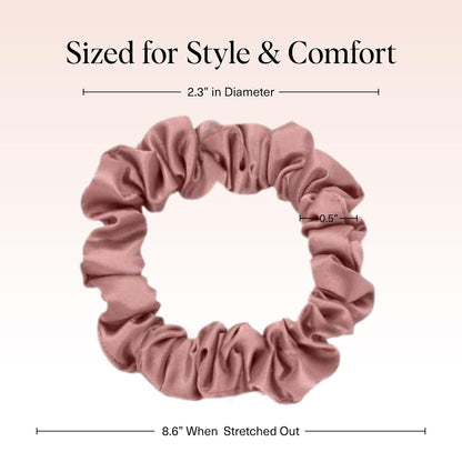 Kitsch Satin Scrunchies for Women | For All Hair Types Terracotta, 6pcs