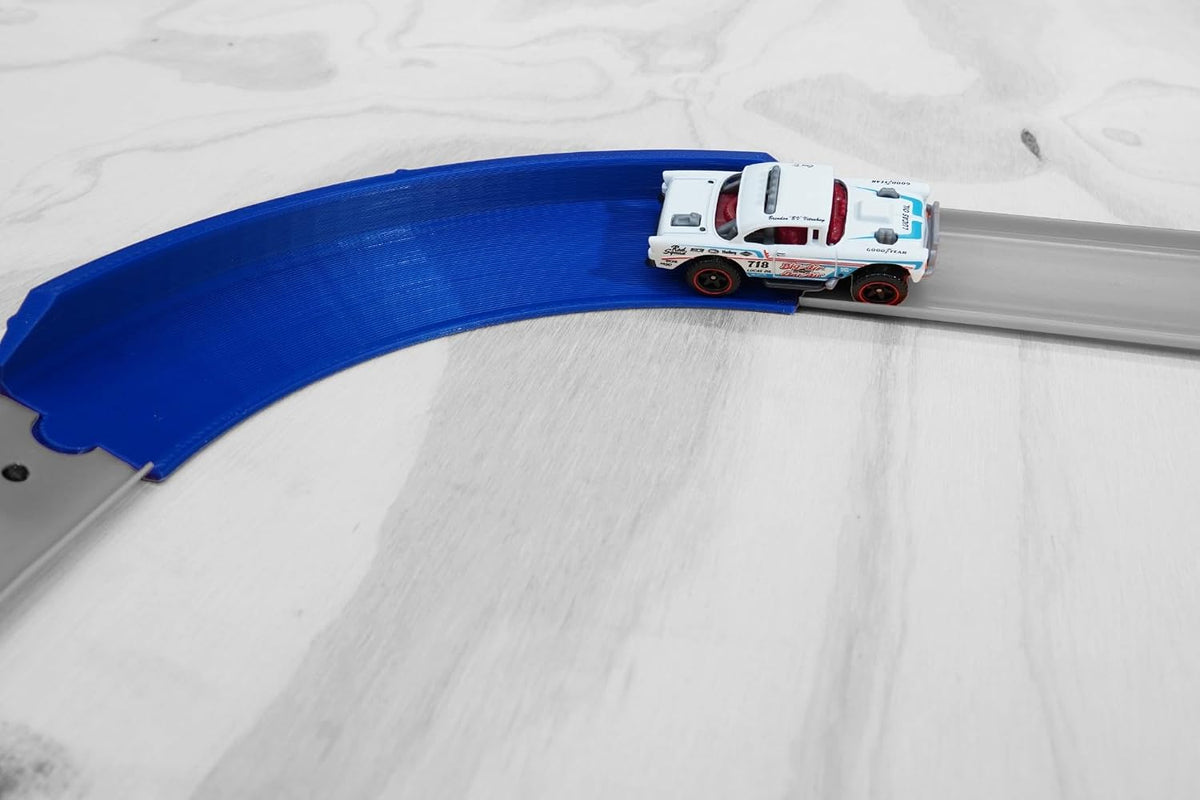 90 Degree Banked Curve Track – Compatible with Hot Wheels | Replacement Turn Track Piece for Hot Wheels Sets | Fits Standard Hot Wheels Tracks | High-Speed Corner Racing Accessory