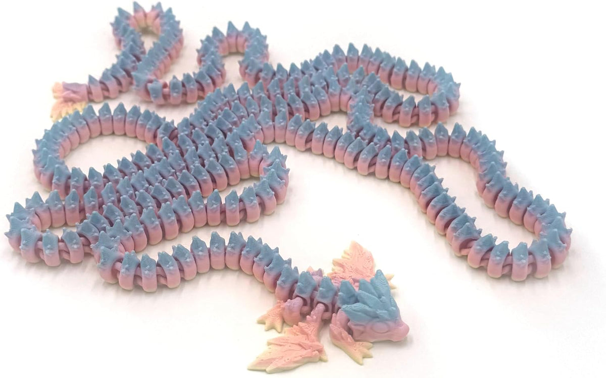 3D Printed Multi Color Giant Dragon 5'3" Long!