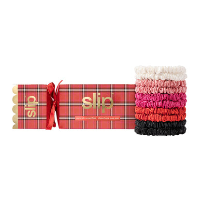 Slip Silk Hair Ties, Blonde Skinny Scrunchies, Set of 4 | Anti-Damage