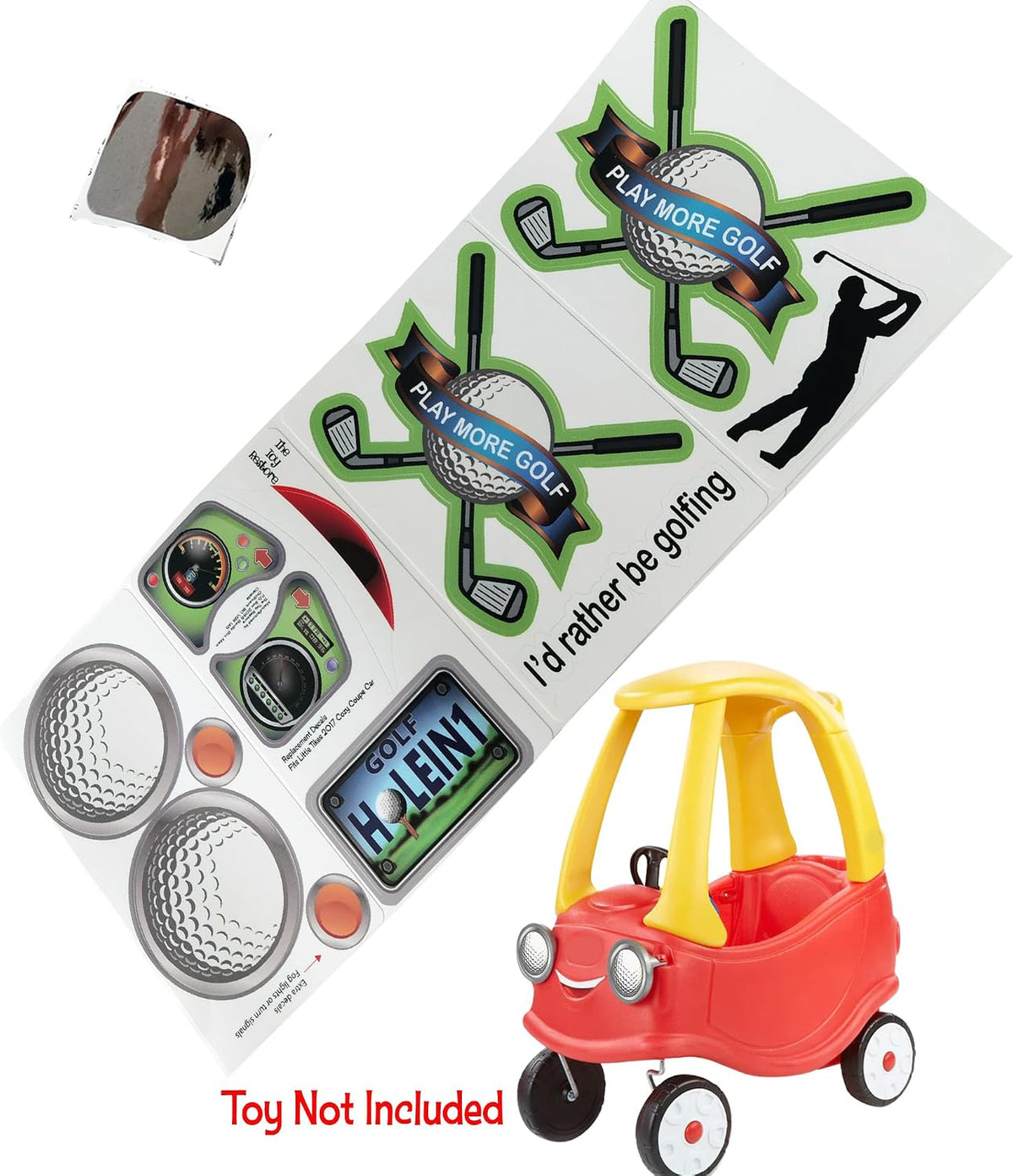 Toy Restore Replacement Stickers Fits Little Tikes 2017 Cozy Coupe Car Golf Cart