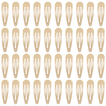 40 Pack Black 2 Inch Barrettes Women Metal Snap Hair Clips Accessories