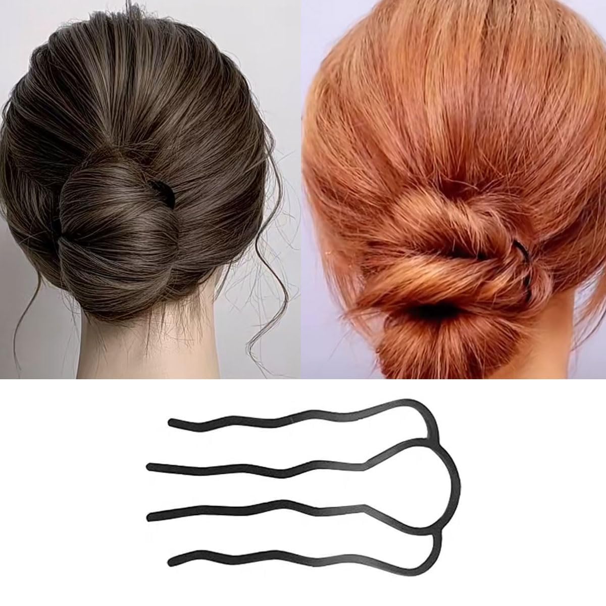 8 Piece Metal Hair Fork Clip Hair Side Combs Hair Pins Buns Updo U-Shape French Twist Hair Styling Tool Accessories for Women and Girls Christmas
