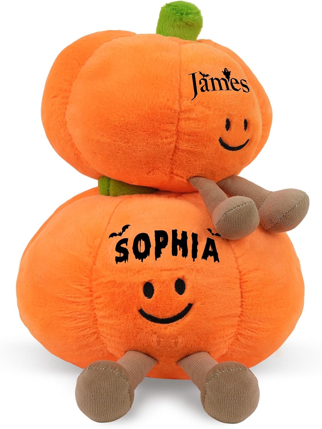 Custom Halloween Pumpkins With Name, Personalized Halloween Pumpkin Stuffed Animal, Cute Fall Stuffed Animals Pumpkin Plush Toy for Boys Girls Kids Teens Toddlers Adults, Pumpkins Decor Plushies 2025