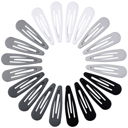 Small Hair Barrettes For Women No Slip Metal Snap Clips For Thin And Fine Hair,Matte Black Tortoiseshell,20 PCS,1.97 x 0.5 Inch.