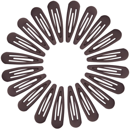Small Hair Barrettes For Women No Slip Metal Snap Clips For Thin And Fine Hair,Matte Black Tortoiseshell,20 PCS,1.97 x 0.5 Inch.