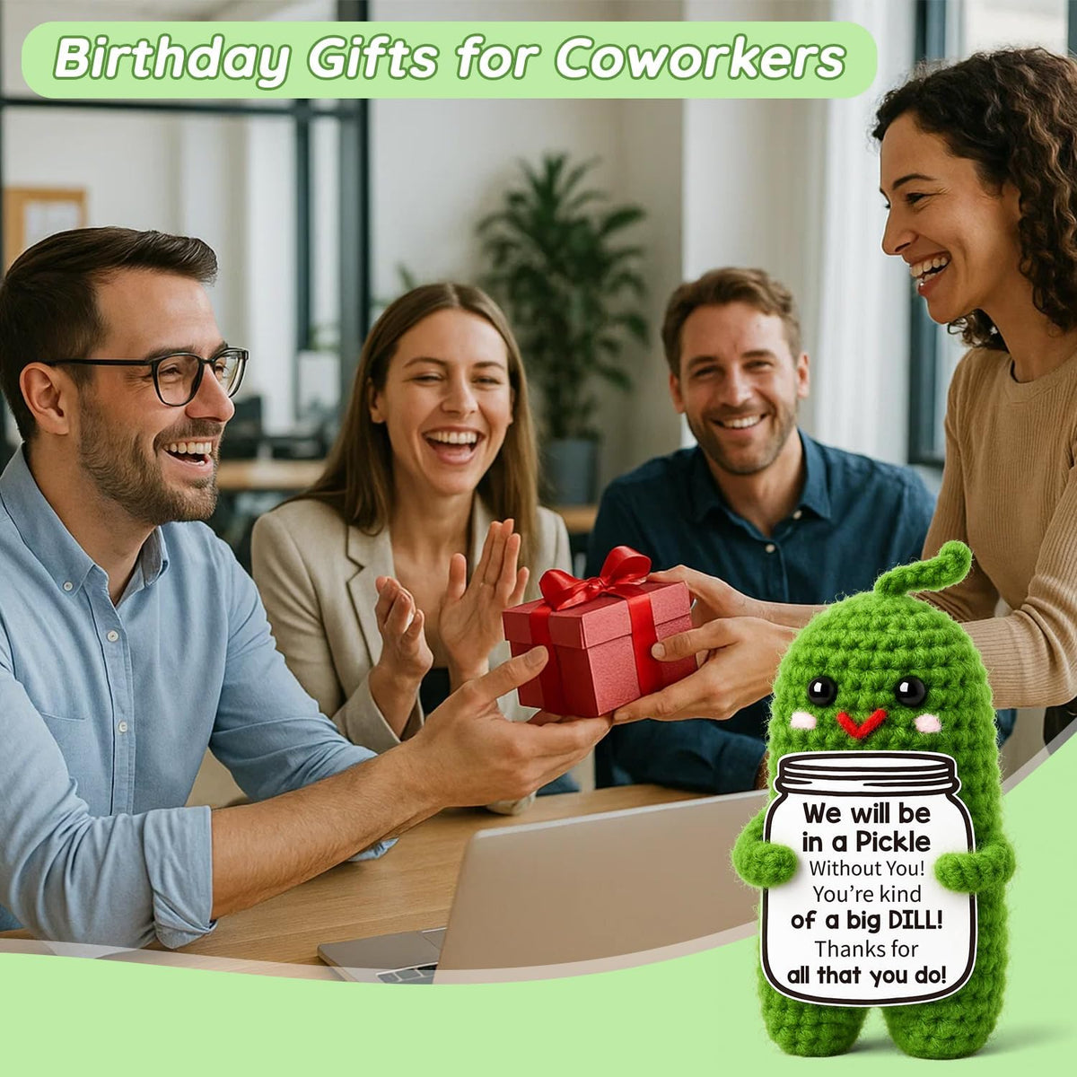 Gifts for Women Coworker Boss Retirement Gifts Handmade Crochet Pickle