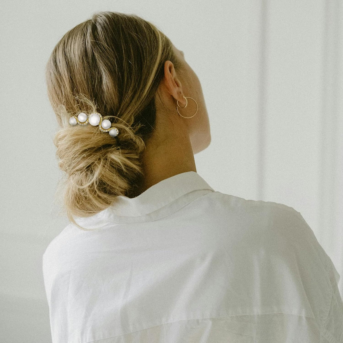 Decorative Side Hair Combs for Women, Pearl French Twist Hair Pins