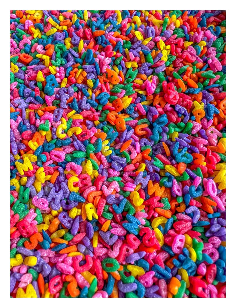 2 Cups of Rainbow Pasta Sensory Bin Filler for Sensory Table -