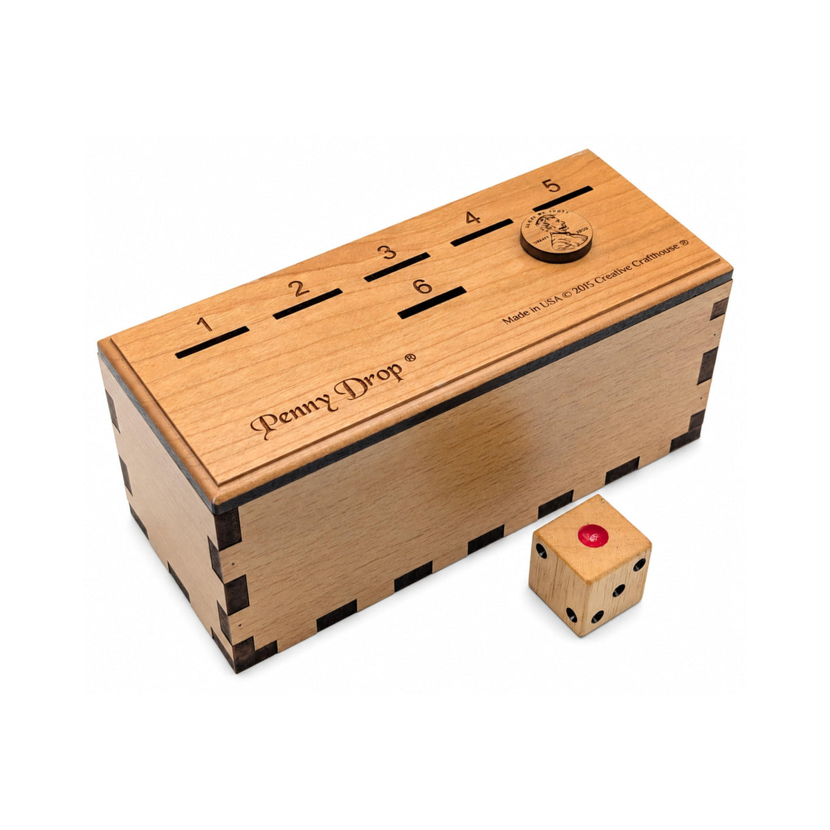 Creative Crafthouse Penny Drop Game – Travel Edition, Compact Dice Game for Family Fun, Made in USA