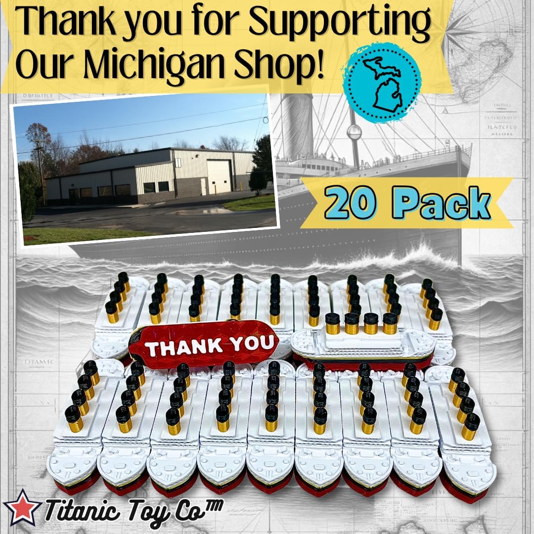 Titanic Party Favors 20 Pack By TitanicToyCo, Titanic Party Decoration, Titanic Birthday Party, Toy Titanic or Kids, Titanic Toys, Titanic Cake Topper, Titanic Figurine, Titanic Boat (Titanic)