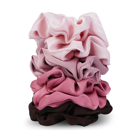 Satin Scrunchies for Women – 8PCS Black Silk Hair Ties – No Crease, Frizz-Free, Gentle Elastic Hair Bands for Thick & Thin Hair, Soft & Stylish Hair Accessories Gifts