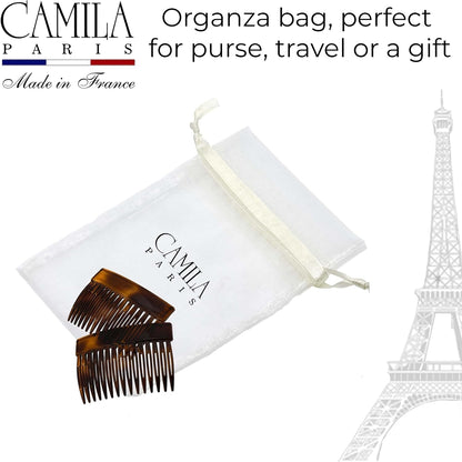 Camila Paris CP2942 Hair Side Comb, 3" Small French Twist Hair Combs Clips
