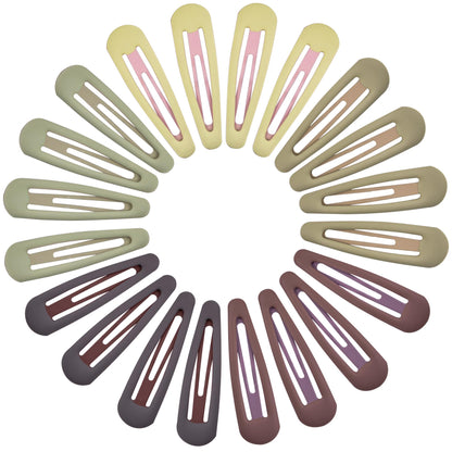 Small Hair Barrettes For Women No Slip Metal Snap Clips For Thin And Fine Hair,Matte Black Tortoiseshell,20 PCS,1.97 x 0.5 Inch.
