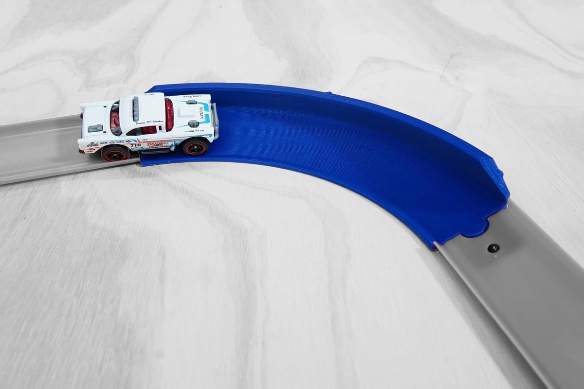 90 Degree Banked Curve Track – Compatible with Hot Wheels | Replacement Turn Track Piece for Hot Wheels Sets | Fits Standard Hot Wheels Tracks | High-Speed Corner Racing Accessory