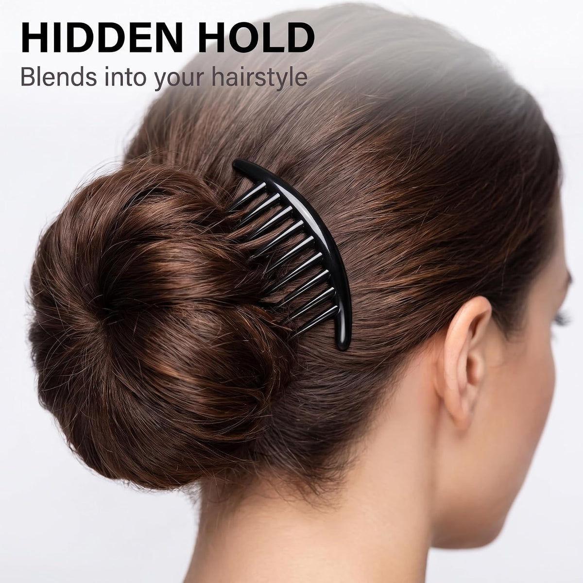 7 Tooth French Twist Comb, 3 PCS Plastic Hair Clip, Hair Side Combs Accessory for Women Girls, Hair Clip Comb Accessories (Black and Brown) ﻿
