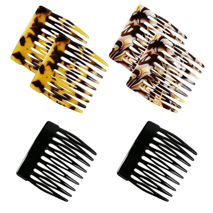 4 Pcs French Hair Side Combs Twist Combs Small Combs for Styling Decorative French Hair Comb for Women Bun Chignon Up-Do Styling Girls Hair Accessories