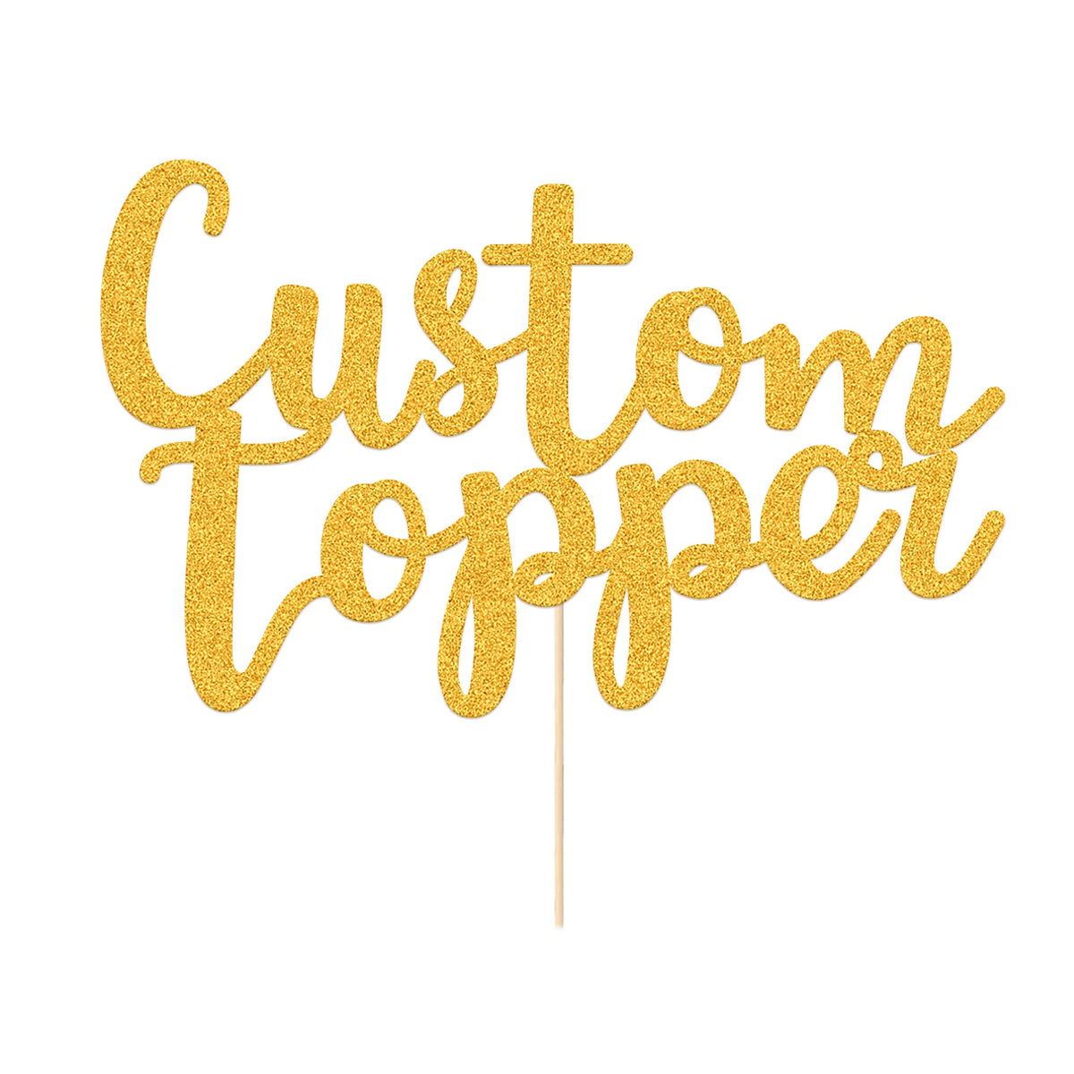 EDSG 30 Pack Bows Custom Cake Topper, Personalized Double Sided Glitter Cake Topper with Any Text Numbers, 11 Colours for Birthday Wedding Anniversary Graduation Baby Shower (with 30 Pcs Black Bow)