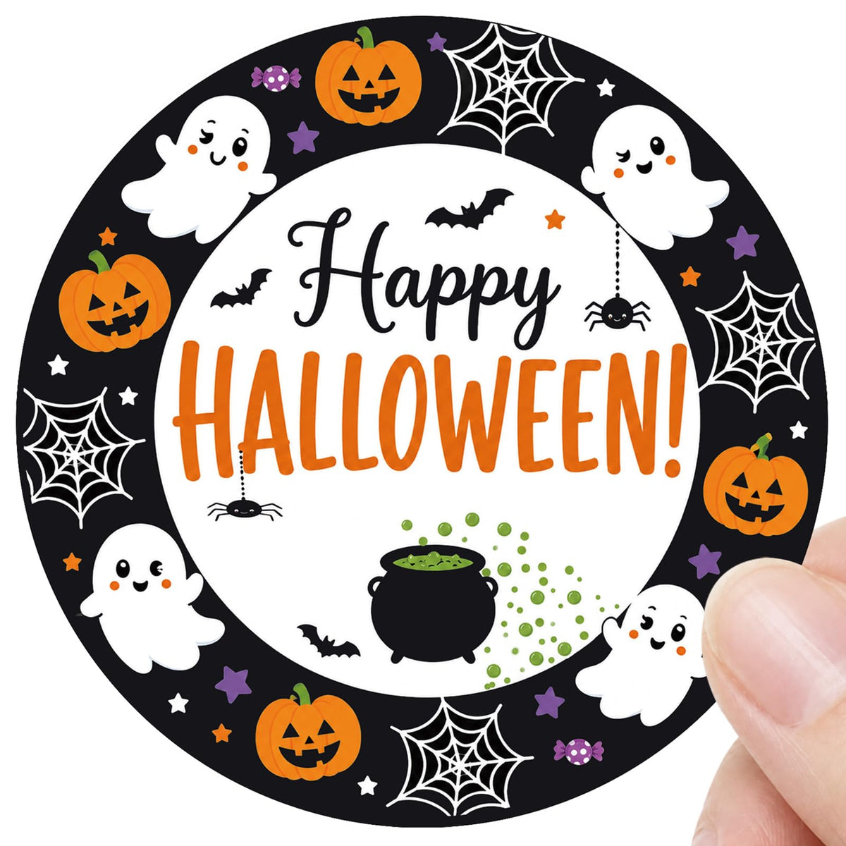 60 Pcs Grateful Thankful Blessed Stickers, Thanksgiving Harvest Labels with Pumpkin Design for Treat Bags, Gift Boxes, Envelopes, Friendsgiving Favors, Teachers & Hosts, 2 Inch