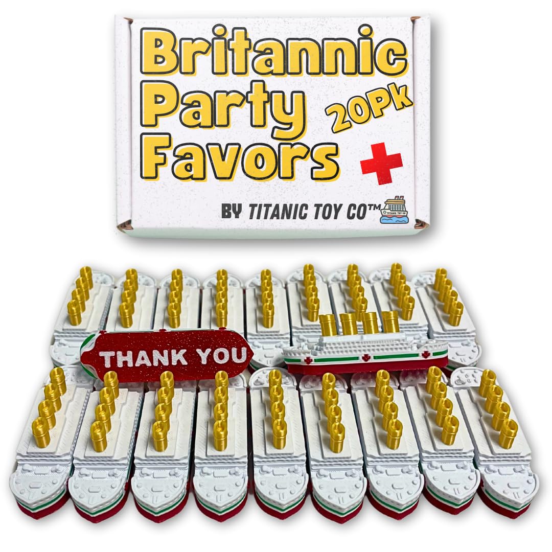 Titanic Party Favors 20 Pack By TitanicToyCo, Titanic Party Decoration, Titanic Birthday Party, Toy Titanic or Kids, Titanic Toys, Titanic Cake Topper, Titanic Figurine, Titanic Boat (Titanic)