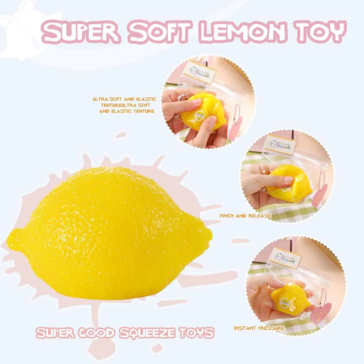 Taba Handmade Squishy Lemon Premium Non-Toxic Silicone Toy
