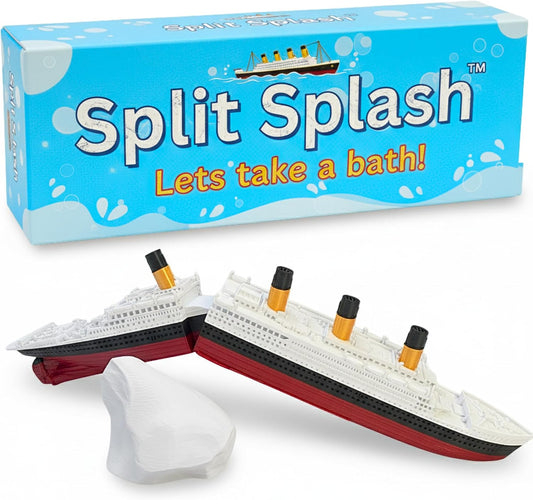 SplitSplash™ Realistic Split in half Titanic Bath Toy and Pool Toy - Titanic Toy, Titanic Ship, Titanic Cake Topper, Historically Accurate Breakable Titanic Boat, Titanic Replica