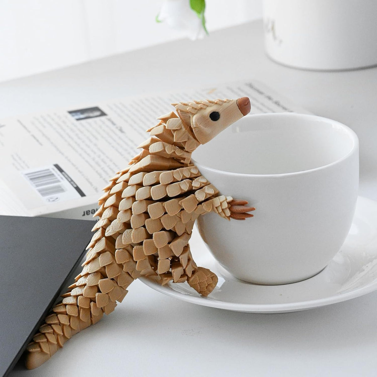 GemmiCho 3D Printed Animals, 7.68" Articulated Pangolin Toy, 3D Printed Toys for Stress Relief, Animals Figurines Fidget Pangolin Toys for Boys Kids Teen 5-7 4-6 8-12