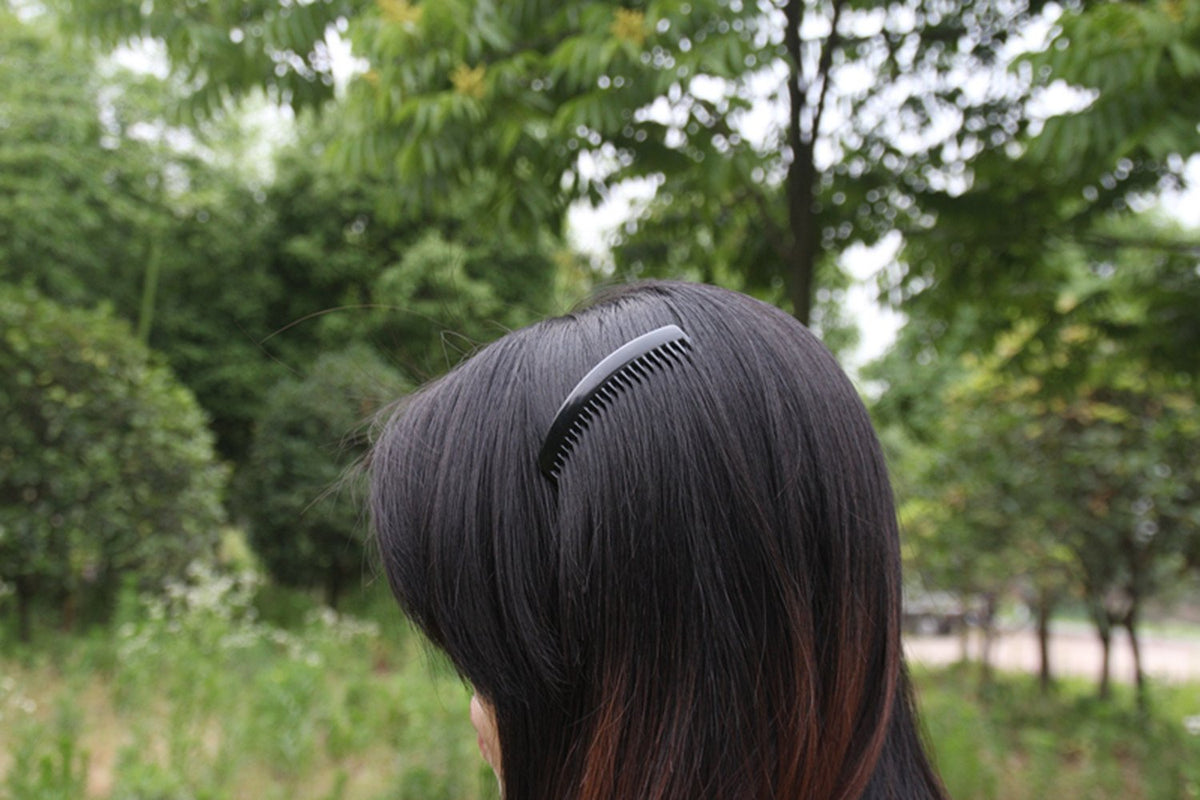 Yeshan 3.2" Plastic Hair Side Comb With Teeth Comb HairPin Clip for women,Black (12pcs)
