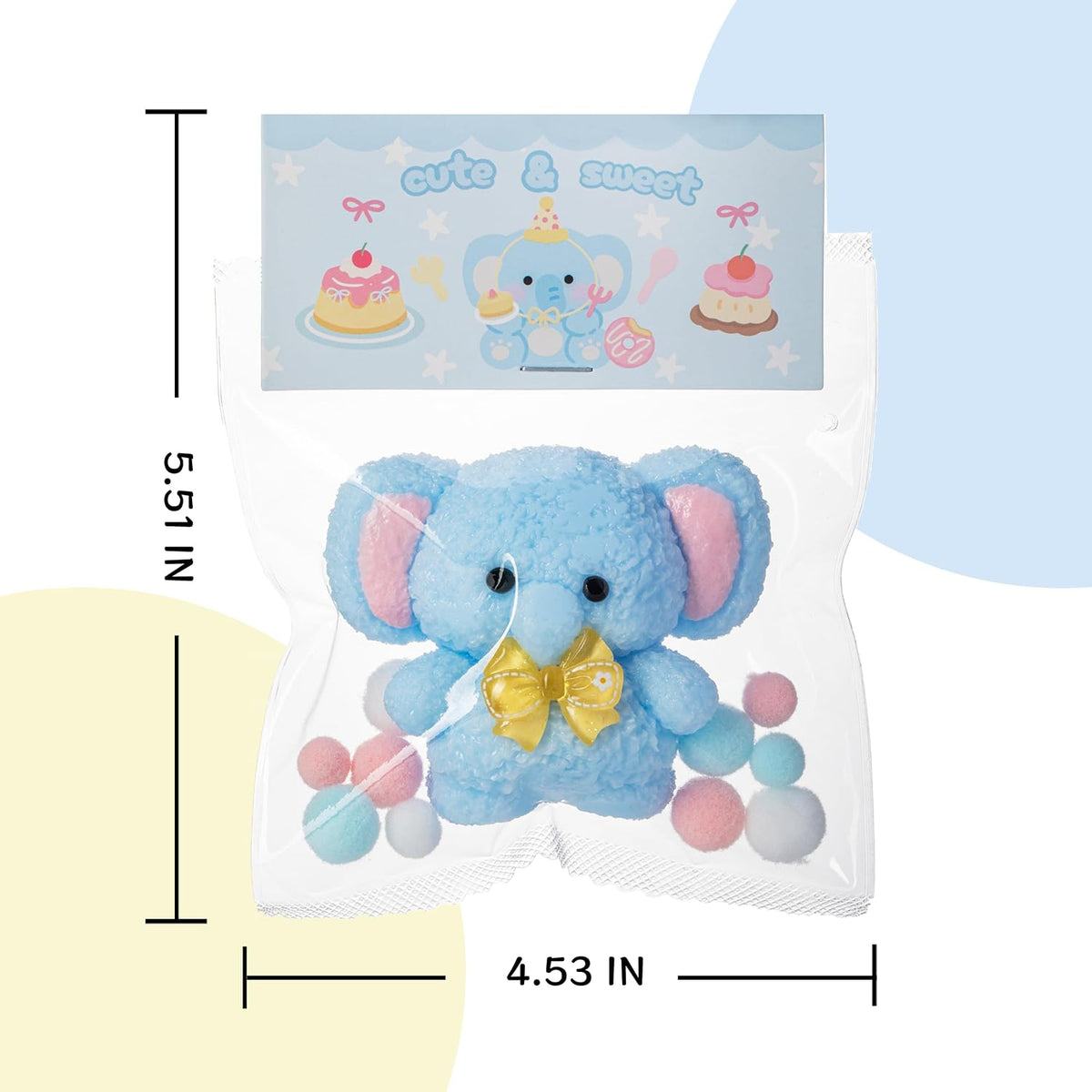 Handmade Taba Blue Elephant Squishy Toy