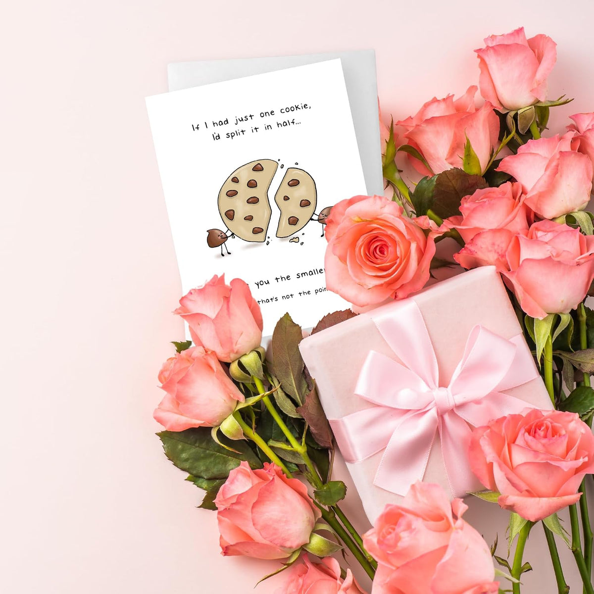 Funny Valentines Day Anniversary Card for Her Him/Husband Boyfriend/Girlfriend Wife/Sarcastic Birthday Vday Greeting Card (If I Had Just One Cookie ...)