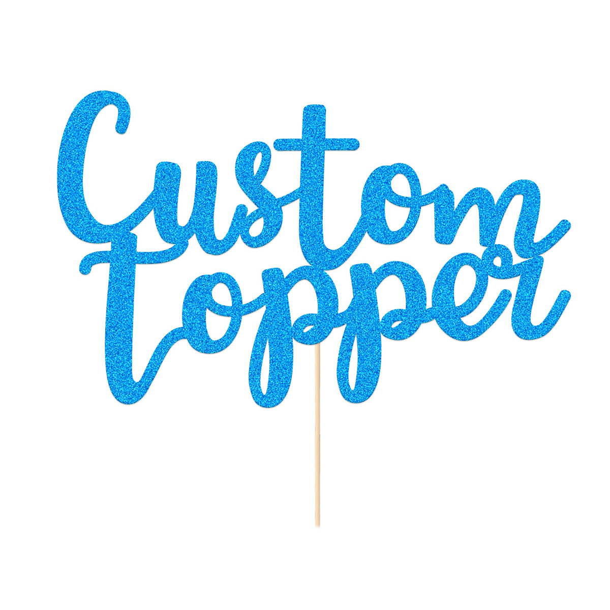 EDSG 30 Pack Bows Custom Cake Topper, Personalized Double Sided Glitter Cake Topper with Any Text Numbers, 11 Colours for Birthday Wedding Anniversary Graduation Baby Shower (with 30 Pcs Black Bow)