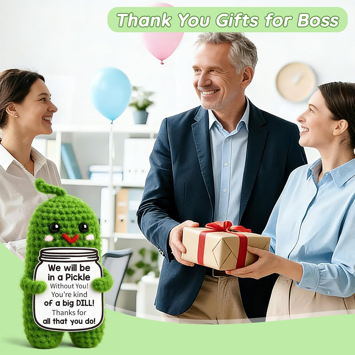 Gifts for Women Coworker Boss Retirement Gifts Handmade Crochet Pickle