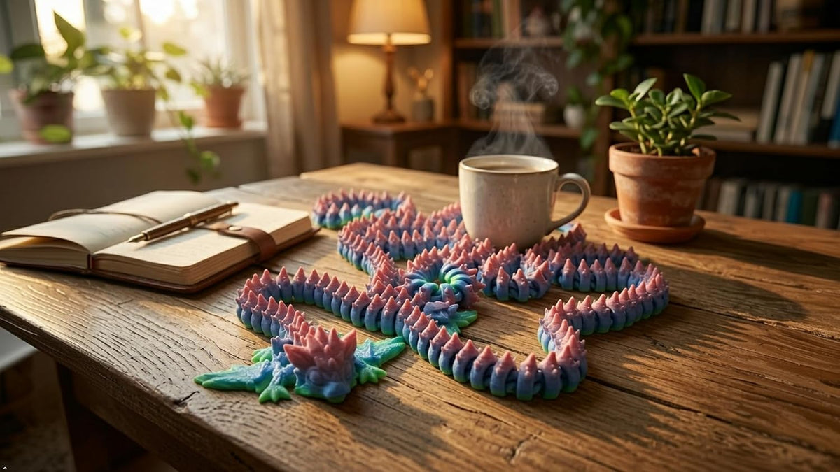 3D Printed Multi Color Giant Dragon 5'3" Long!