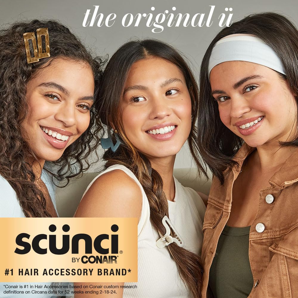 Scunci by Conair Scrunchie Hair Ties, Nylon Silk Design, 20-Count