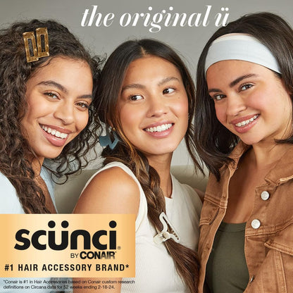 Scunci by Conair Scrunchie Hair Ties, Nylon Silk Design, 20-Count