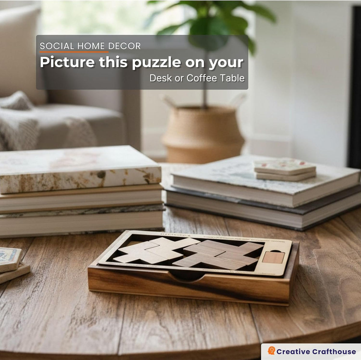 Creative Crafthouse Outback Puzzle, Stewart Coffin Wood Brain Teaser, Hard